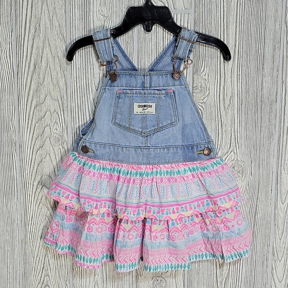 OshKosh B'Gosh Denim Overall Fabric Skirt - 24 Months